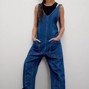 We The Free Women's Indigo Denim Overalls